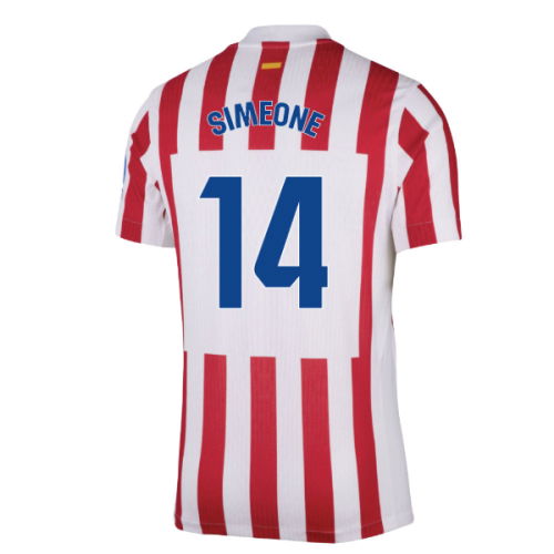 2025-2026 Atletico Madrid Home Authentic Shirt (Simeone 14)