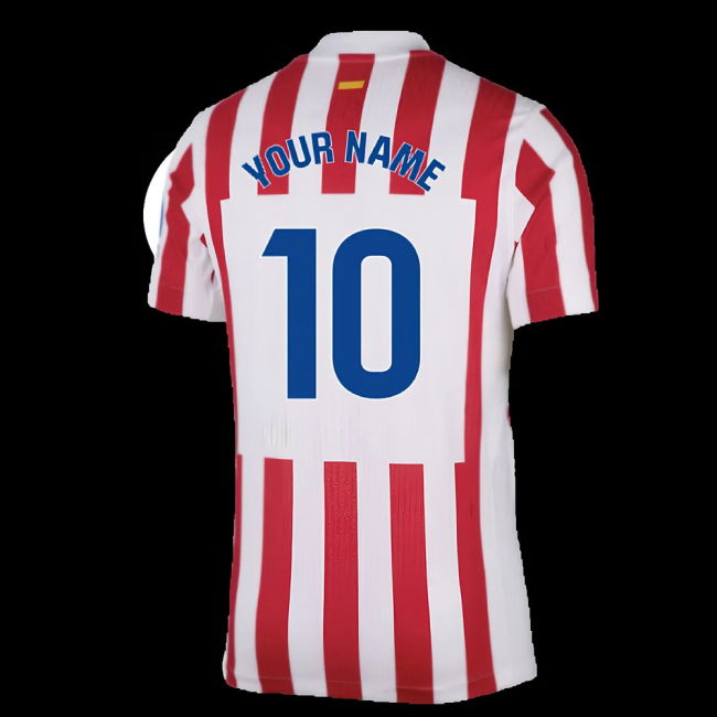 2025-2026 Atletico Madrid Home Authentic Shirt (Your Name)