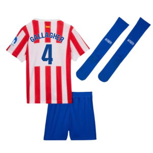 2025-2026 Atletico Madrid Home Little Boys Mini Kit (Gallagher 4)