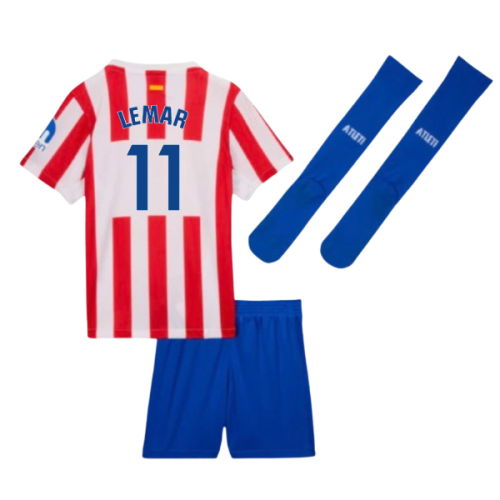 2025-2026 Atletico Madrid Home Little Boys Mini Kit (Lemar 11)