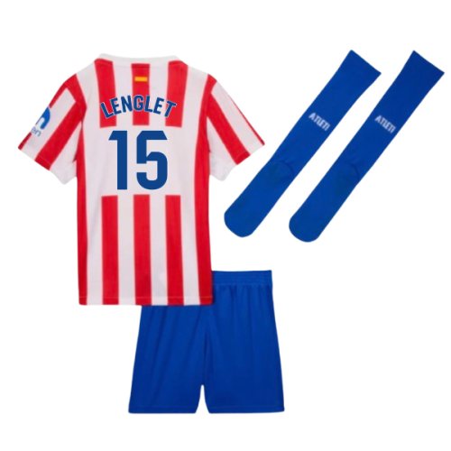 2025-2026 Atletico Madrid Home Little Boys Mini Kit (Lenglet 15)