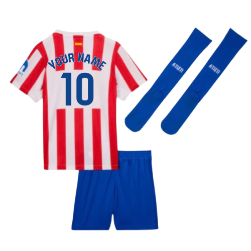 2025-2026 Atletico Madrid Home Little Boys Mini Kit (Your Name)