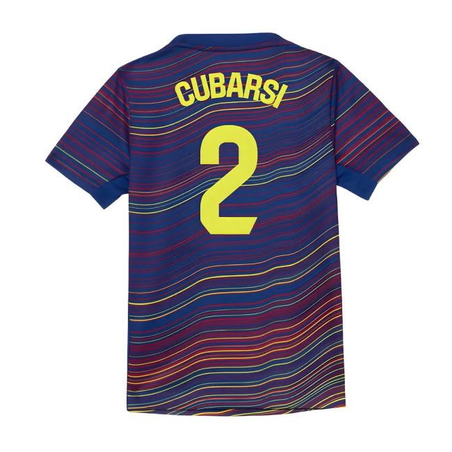 2025-2026 Barcelona Academy Pro Pre Match Shirt (Blue) - Kids (Cubarsi 2)