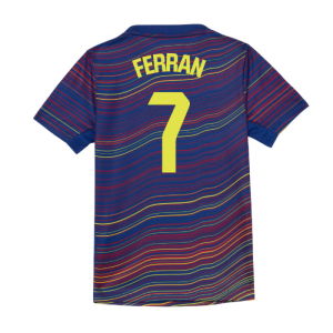 2025-2026 Barcelona Academy Pro Pre Match Shirt (Blue) - Kids (Ferran 7)