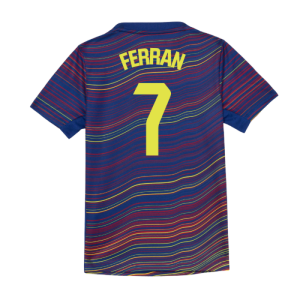 2025-2026 Barcelona Academy Pro Pre Match Shirt (Blue) - Kids (Ferran 7)