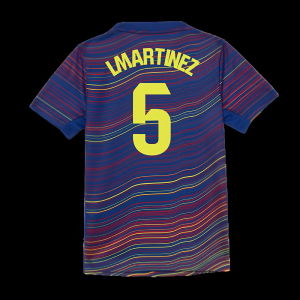 2025-2026 Barcelona Academy Pro Pre Match Shirt (Blue) - Kids (I.Martinez 5)