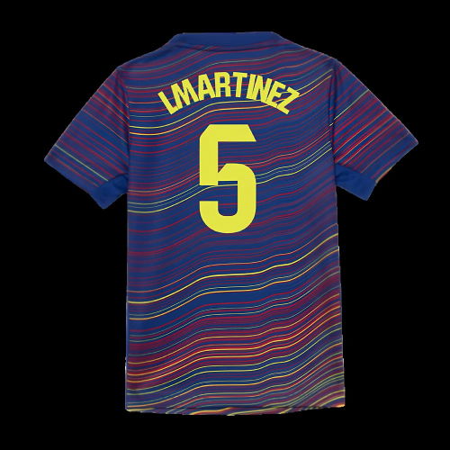 2025-2026 Barcelona Academy Pro Pre Match Shirt (Blue) - Kids (I.Martinez 5)