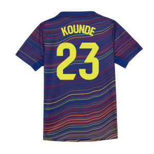 2025-2026 Barcelona Academy Pro Pre Match Shirt (Blue) - Kids (Kounde 23)