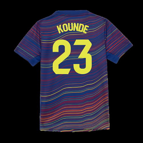2025-2026 Barcelona Academy Pro Pre Match Shirt (Blue) - Kids (Kounde 23)