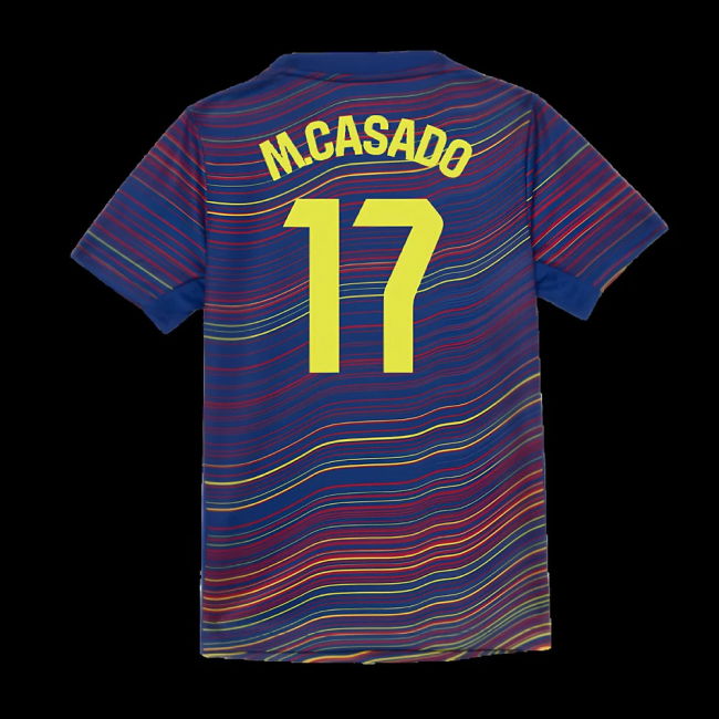 2025-2026 Barcelona Academy Pro Pre Match Shirt (Blue) - Kids (M.Casado 17)