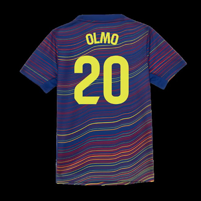 2025-2026 Barcelona Academy Pro Pre Match Shirt (Blue) - Kids (Olmo 20)