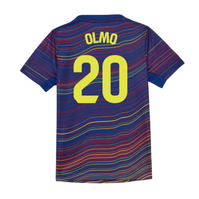 2025-2026 Barcelona Academy Pro Pre Match Shirt (Blue) - Kids (Olmo 20)