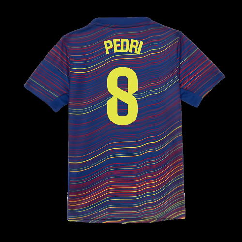 2025-2026 Barcelona Academy Pro Pre Match Shirt (Blue) - Kids (Pedri 8)