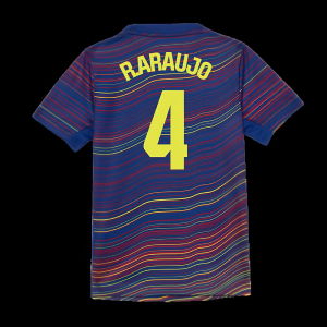 2025-2026 Barcelona Academy Pro Pre Match Shirt (Blue) - Kids (R.Araujo 4)
