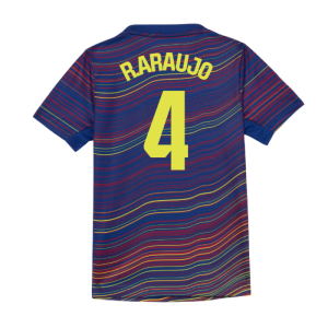 2025-2026 Barcelona Academy Pro Pre Match Shirt (Blue) - Kids (R.Araujo 4)