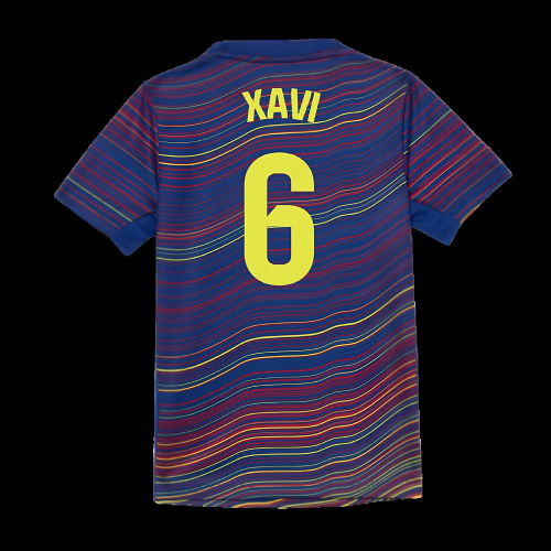 2025-2026 Barcelona Academy Pro Pre Match Shirt (Blue) - Kids (Xavi 6)
