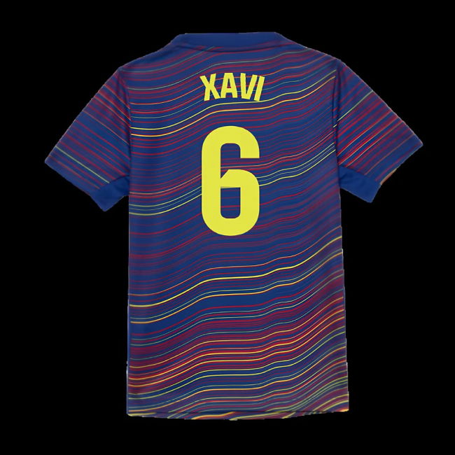 2025-2026 Barcelona Academy Pro Pre Match Shirt (Blue) - Kids (Xavi 6)
