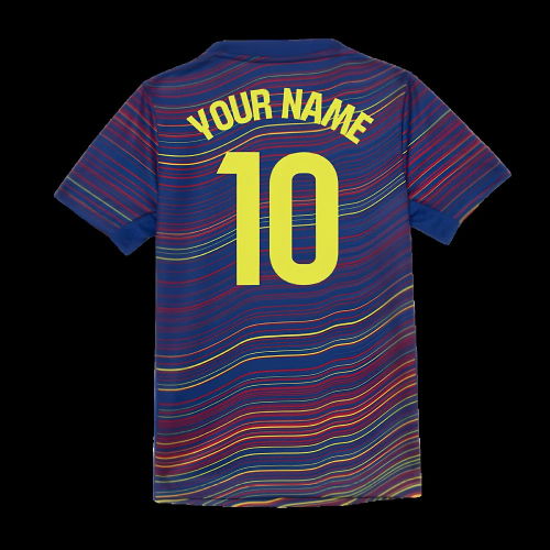 2025-2026 Barcelona Academy Pro Pre Match Shirt (Blue) - Kids (Your Name)