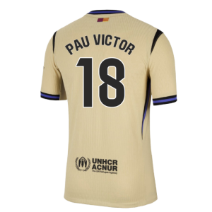 2025-2026 Barcelona Authentic Away Shirt (Pau Victor 18)