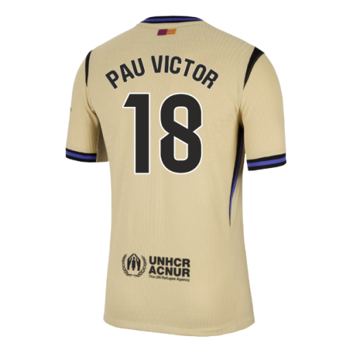 2025-2026 Barcelona Authentic Away Shirt (Pau Victor 18)