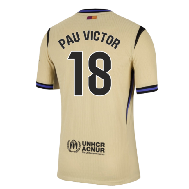 2025-2026 Barcelona Authentic Away Shirt (Pau Victor 18)