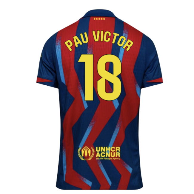 2025-2026 Barcelona Authentic Dri-Fit SE Fourth Shirt (Pau Victor 18)