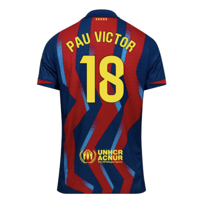 2025-2026 Barcelona Authentic Dri-Fit SE Fourth Shirt (Pau Victor 18)