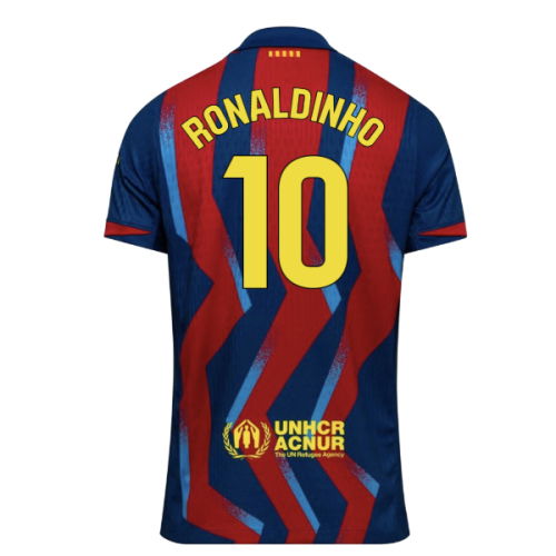 2025-2026 Barcelona Authentic Dri-Fit SE Fourth Shirt (Ronaldinho 10)
