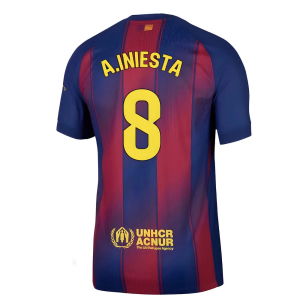 2025-2026 Barcelona Authentic Home Shirt (A.Iniesta 8)