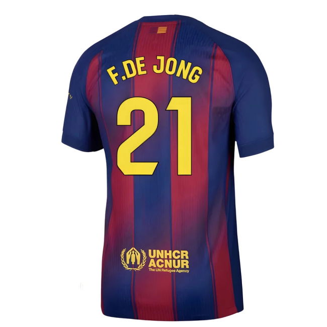 2025-2026 Barcelona Authentic Home Shirt (F.De Jong 21)