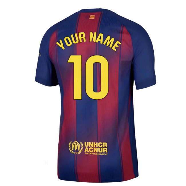2025-2026 Barcelona Authentic Home Shirt (Your Name)