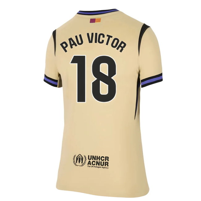 2025-2026 Barcelona Away Shirt (Womens) (Pau Victor 18)
