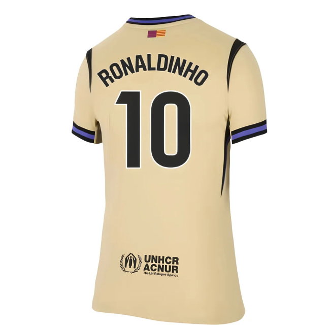2025-2026 Barcelona Away Shirt (Womens) (Ronaldinho 10)