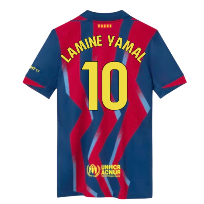 2025-2026 Barcelona Fourth Shirt (Kids) (Lamine Yamal 10)