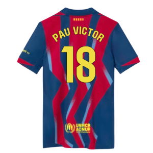 2025-2026 Barcelona Fourth Shirt (Kids) (Pau Victor 18)