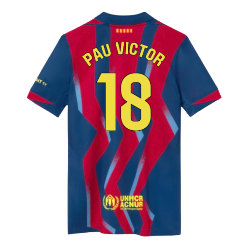 2025-2026 Barcelona Fourth Shirt (Kids) (Pau Victor 18)