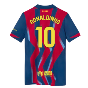 2025-2026 Barcelona Fourth Shirt (Kids) (Ronaldinho 10)