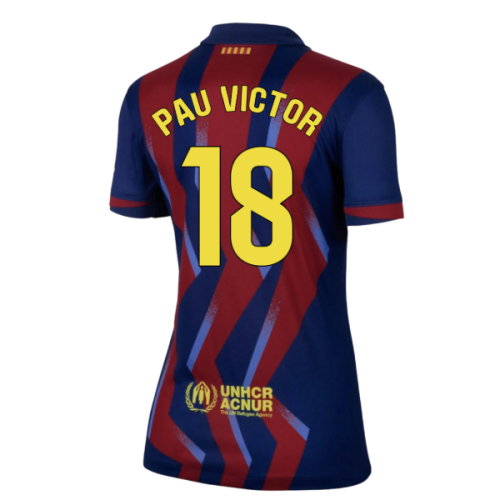 2025-2026 Barcelona Fourth Shirt - Womens (Pau Victor 18)