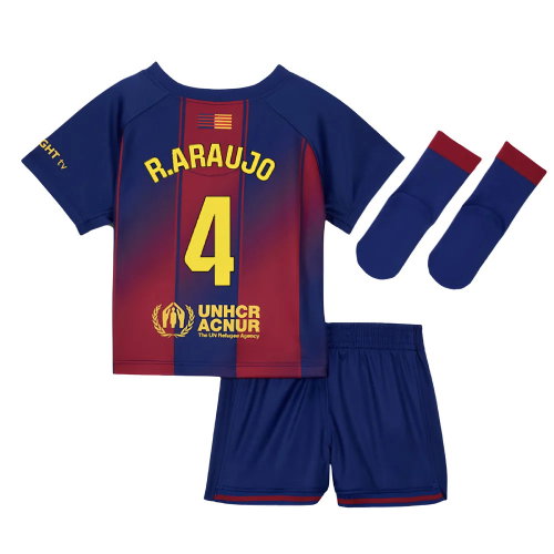 2025-2026 Barcelona Home Baby Kit (R.Araujo 4)