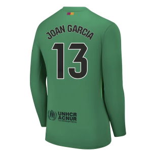 2025-2026 Barcelona Home Goalkeeper Shirt (Green) (Joan Garcia 13)