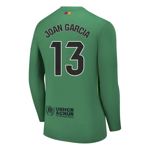 2025-2026 Barcelona Home Goalkeeper Shirt (Green) (Joan Garcia 13)