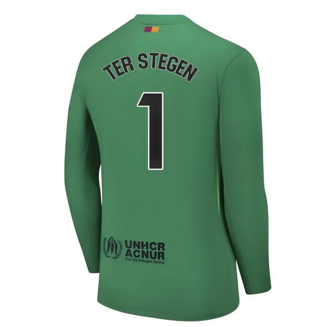 2025-2026 Barcelona Home Goalkeeper Shirt (Green) (Ter Stegen 1)