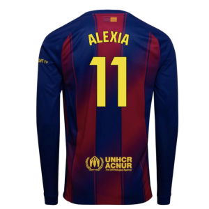2025-2026 Barcelona Home Long Sleeve Shirt (Alexia 11)