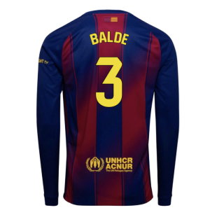 2025-2026 Barcelona Home Long Sleeve Shirt (Balde 3)