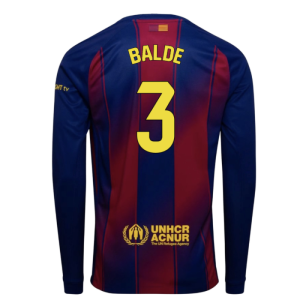 2025-2026 Barcelona Home Long Sleeve Shirt (Balde 3)