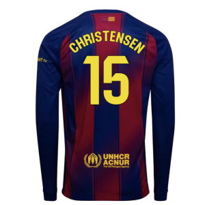 2025-2026 Barcelona Home Long Sleeve Shirt (Christensen 15)