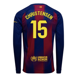 2025-2026 Barcelona Home Long Sleeve Shirt (Christensen 15)