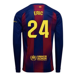 2025-2026 Barcelona Home Long Sleeve Shirt (Eric 24)