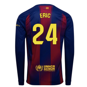 2025-2026 Barcelona Home Long Sleeve Shirt (Eric 24)