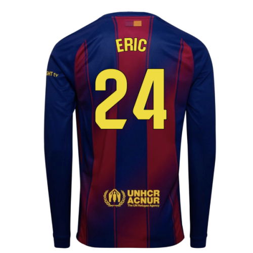 2025-2026 Barcelona Home Long Sleeve Shirt (Eric 24)